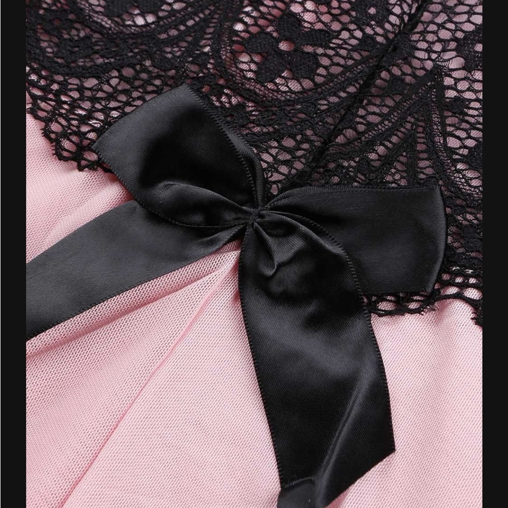 Gorgeous pink mesh babydoll - Picture 6 of 7